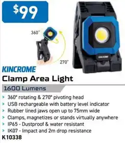 Kincrome KINCROME Clamp Area Light 1600 Lumens offer