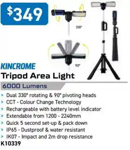 Kincrome KINCROME Tripod Area Light 6000 Lumens offer