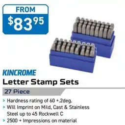Kincrome KINCROME Letter Stamp Sets offer