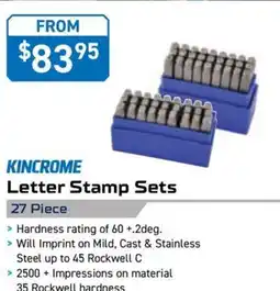 Kincrome KINCROME Letter Stamp Sets offer