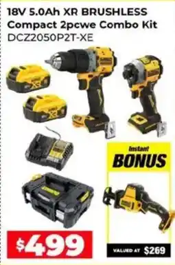 18V 5.0Ah XR BRUSHLESS Compact 2pcwe Combo Kit