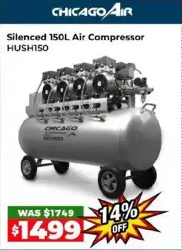 Sydney Tools CHICAGO AIR Silenced 150L Air Compressor offer