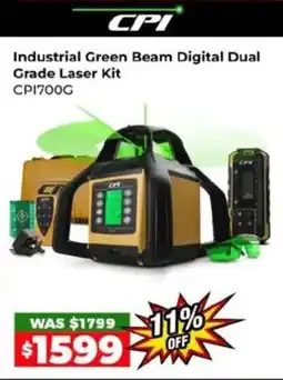 Sydney Tools CPI Industrial Green Beam Digital Dual Grade Laser Kit offer