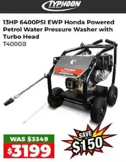 TYPHOON 13HP 6400PSI EWP Honda Powered Petrol Water Pressure Washer with Turbo Head