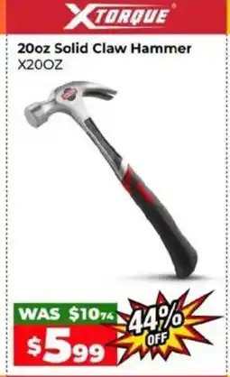 XTORQUE 20oz Solid Claw Hammer