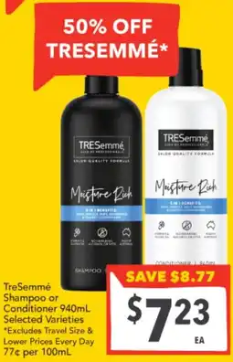 Supa Valu TreSemmé Shampoo or Conditioner offer