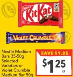 Supa Valu Nestlé Medium Bars offer