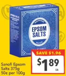 Supa Valu Sanofi epsom salts offer