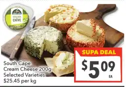 Supa Valu South Cape Cream Cheese Selected Varieties offer