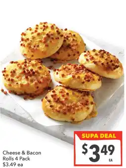 Supa Valu Cheese & Bacon Rolls 4 Pack offer