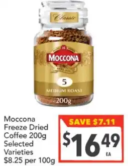 Supa Valu Moccona Freeze Dried Coffee Selected Varieties offer