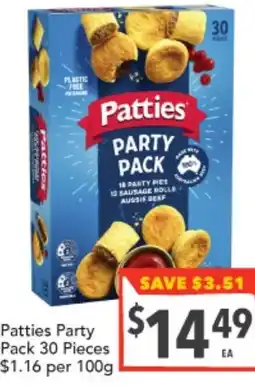 Patties Party Pack 30 Pieces