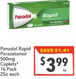 Supa Valu Panadol Rapid Paracetamol Caplets offer