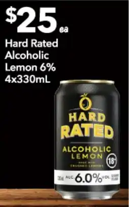 Supa Valu Hard Rated Alcoholic Lemon 6% offer
