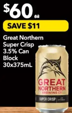 Supa Valu Great Northern Super Crisp 3.5% Can Block offer