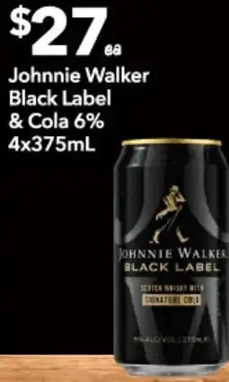 Supa Valu Johnnie Walker Black Label & Cola 6% offer