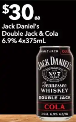 Supa Valu Jack Daniel's Double Jack & Cola 6.9% offer