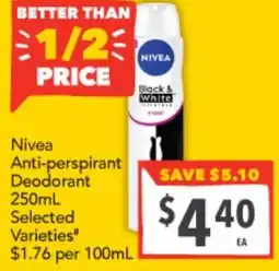 Supa Valu Nivea Anti-perspirant Deodorant offer