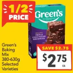 Supa Valu Green's Baking Mix Selected Varieties offer