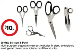 Coles Sewing Scissors 5 Pack offer