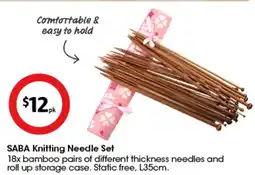 Coles SABA Knitting Needle Set offer