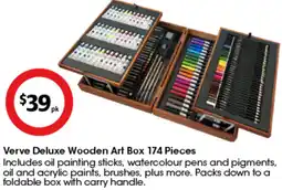 Coles Verve Deluxe Wooden Art Box 174 Pieces offer