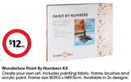 Coles Wonderbox Paint By Numbers Kit offer