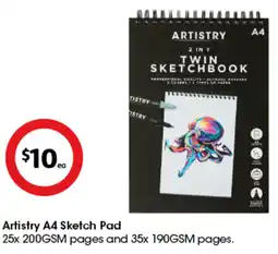 Coles Artistry A4 Sketch Pad offer