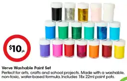Coles Verve Washable Paint Set offer