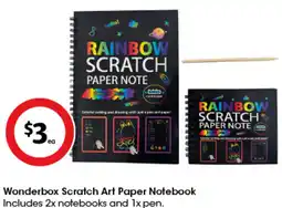 Coles Wonderbox Scratch Art Paper Notebook offer