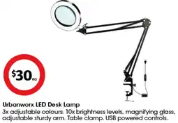 Coles Urbanworx LED Desk Lamp offer