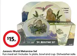 Coles Jurassic World Melamine Set offer