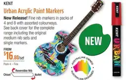 Eckersley's Art & Craft KENT Urban Acrylic Paint Markers offer