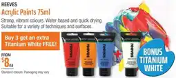 Eckersley's Art & Craft REEVES Acrylic Paints offer
