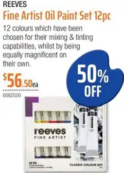 Eckersley's Art & Craft REEVES Fine Artist Oil Paint Set offer