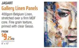 Eckersley's Art & Craft JASART Gallery Linen Panels offer