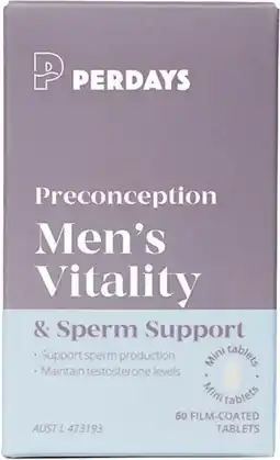 healthylife Perdays Preconception Men's Vitality & Sperm Support offer
