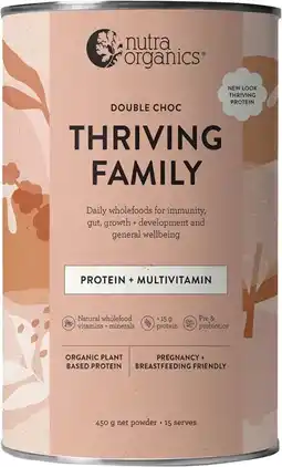 healthylife Nutra Organics Thriving Family Protein+ Double Choco offer