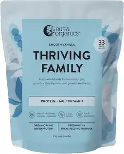 healthylife Nutra Organics Thriving Family Protein Smooth Vanilla offer