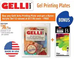 Eckersley's Art & Craft GELLI Gel Printing Plates offer