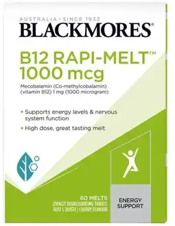 healthylife Blackmores Energy B12 Rapi-Melt offer