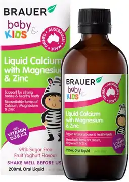 healthylife Brauer Kids Liquid Calcium with Magnesium & Zinc offer