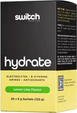 healthylife Switch Nutrition Hydrate Electrolytes No Added Sugar Lemon Lime offer