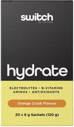 healthylife Switch Nutrition Hydrate Electrolytes No Added Sugar Orange Crush offer