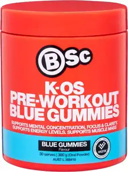 healthylife BSC Body Science K-Os Pre-Workout Blue Gummies offer
