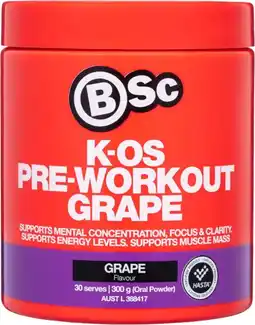 healthylife BSC Body Science K-OS Pre-Workout Grape offer