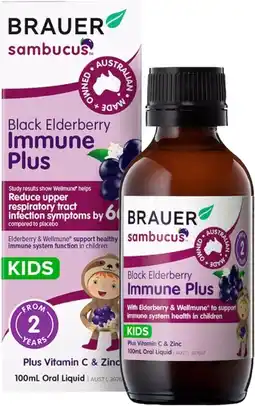 healthylife Brauer Sambucus Black Elderberry Kids Immune Plus offer