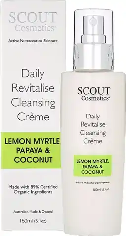healthylife SCOUT Daily Revitalise Cleansing Crème with Lemon Myrtle, Papaya & Coconut offer