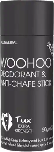 healthylife Woohoo Body Deodorant & Anti- Chafe Stick Tux offer