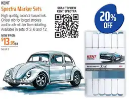 Eckersley's Art & Craft KENT Spectra Marker Sets offer